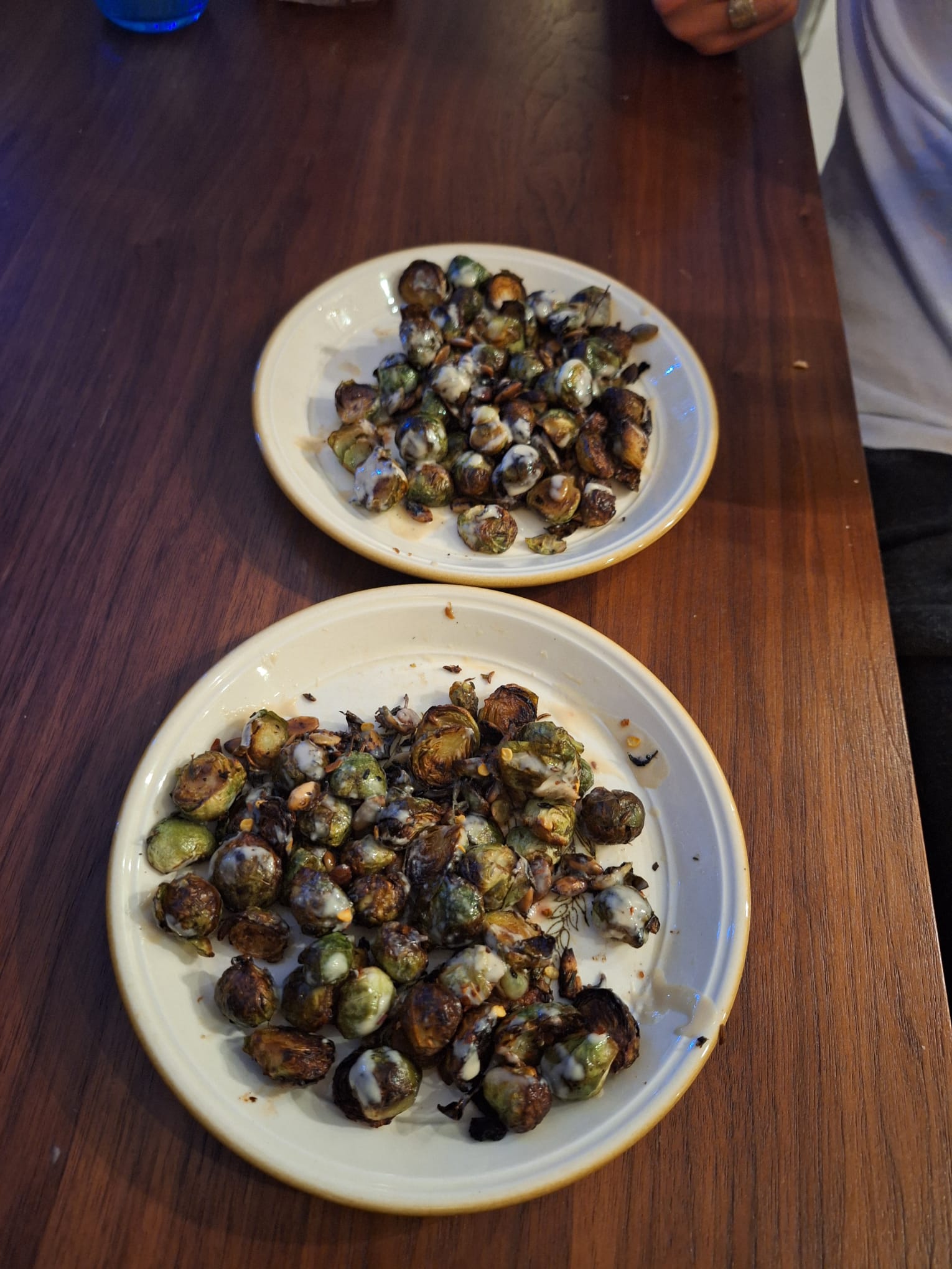 Brussels sprouts with burnt butter and black garlic