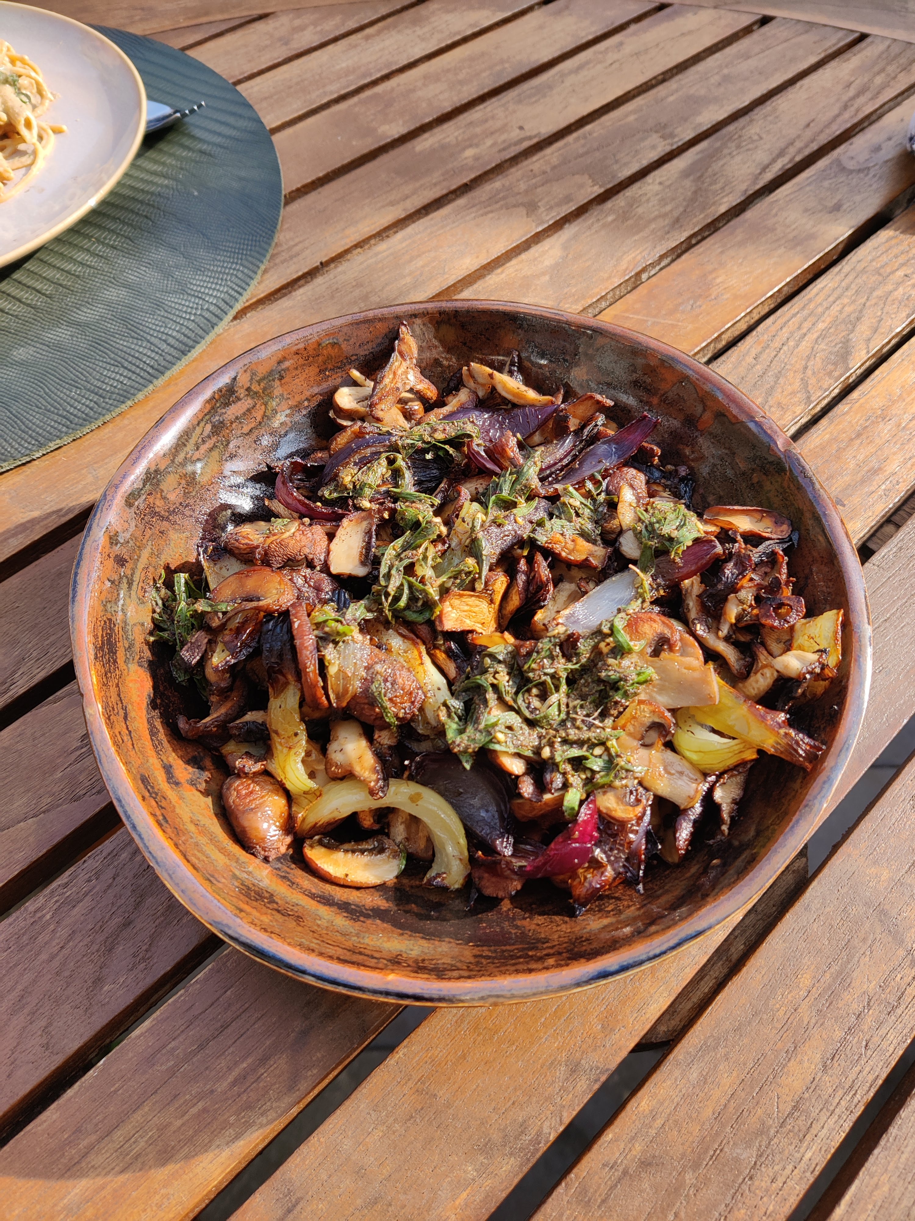 Mushrooms and chestnuts with za’atar
